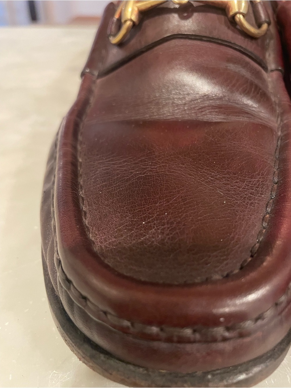 Gucci Men's Classic Leather Bit Loafers in Burgundy - Picture 8 of 8